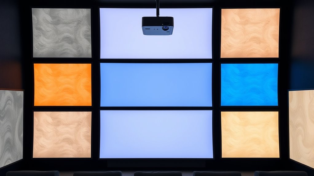 top projector screen colors