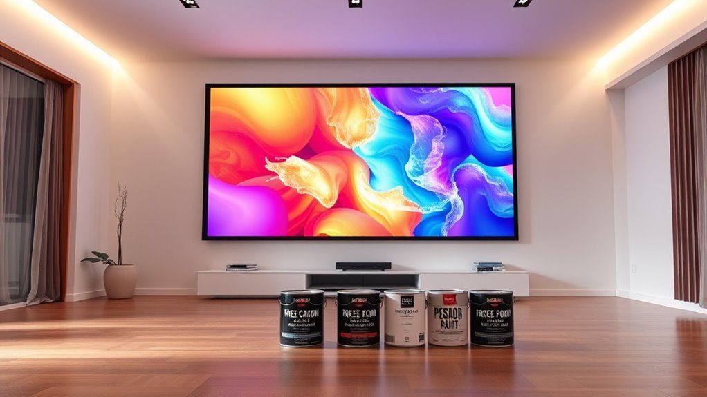 top projector screen paints