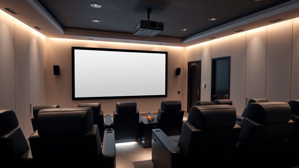 top recessed projector screens