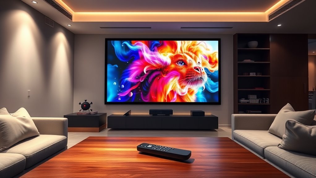 top remote projector screens