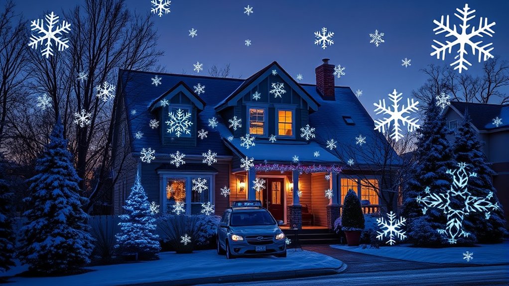 top snowflake projector lights