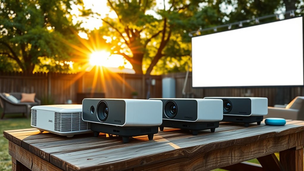 top sunlight outdoor projectors