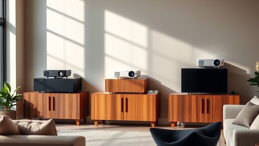 top ultra short throw cabinets