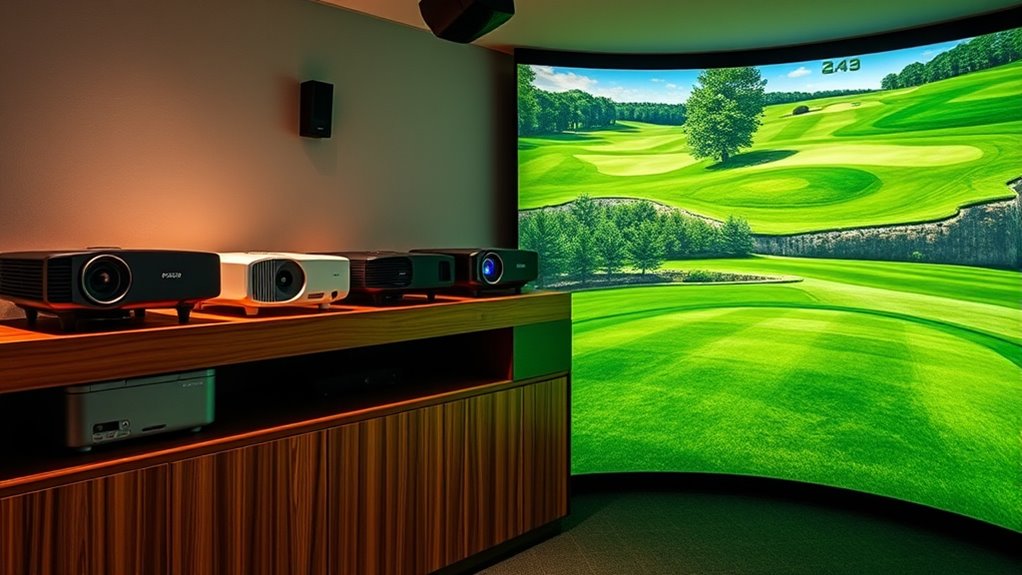 top used golf simulator projectors