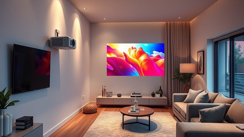 top wall mounted projectors