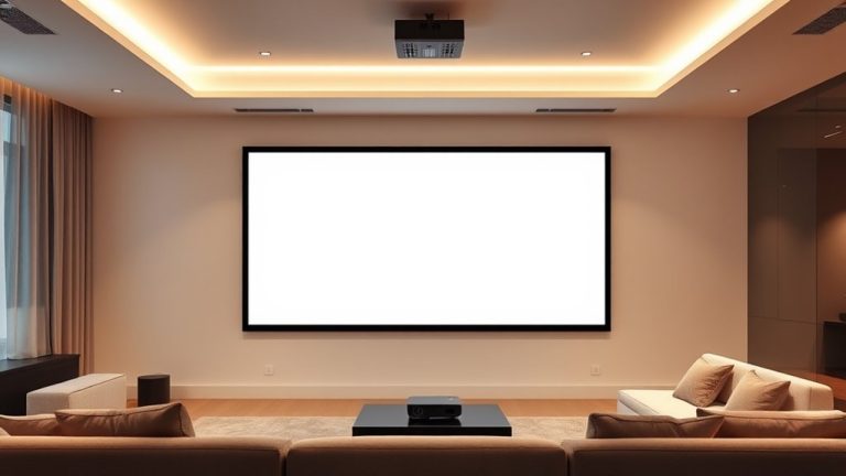 top white projector screens