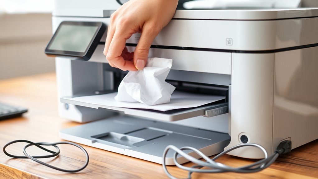 turn off and unplug printer